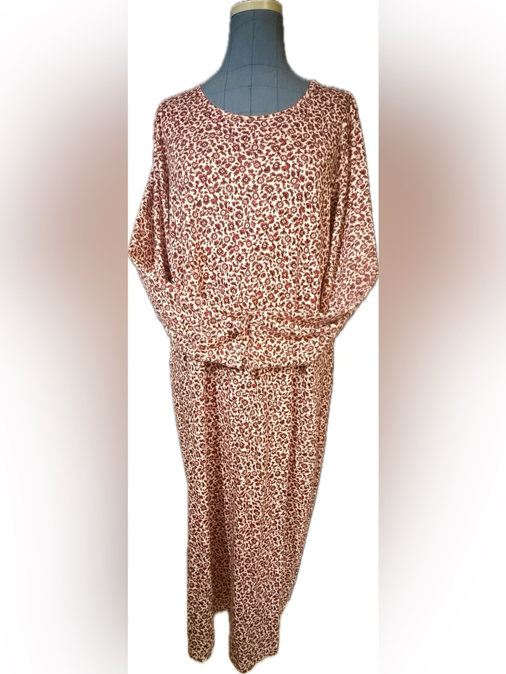 Lands End Floral Full length dress